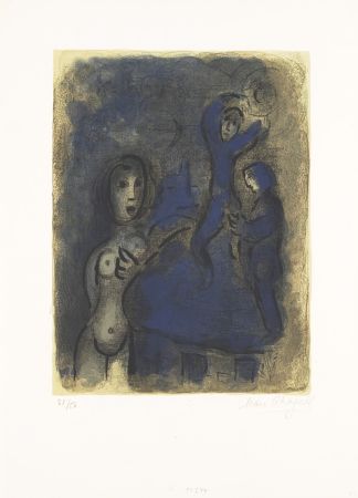 Литография Chagall - Rahab et les espions de Jéricho 