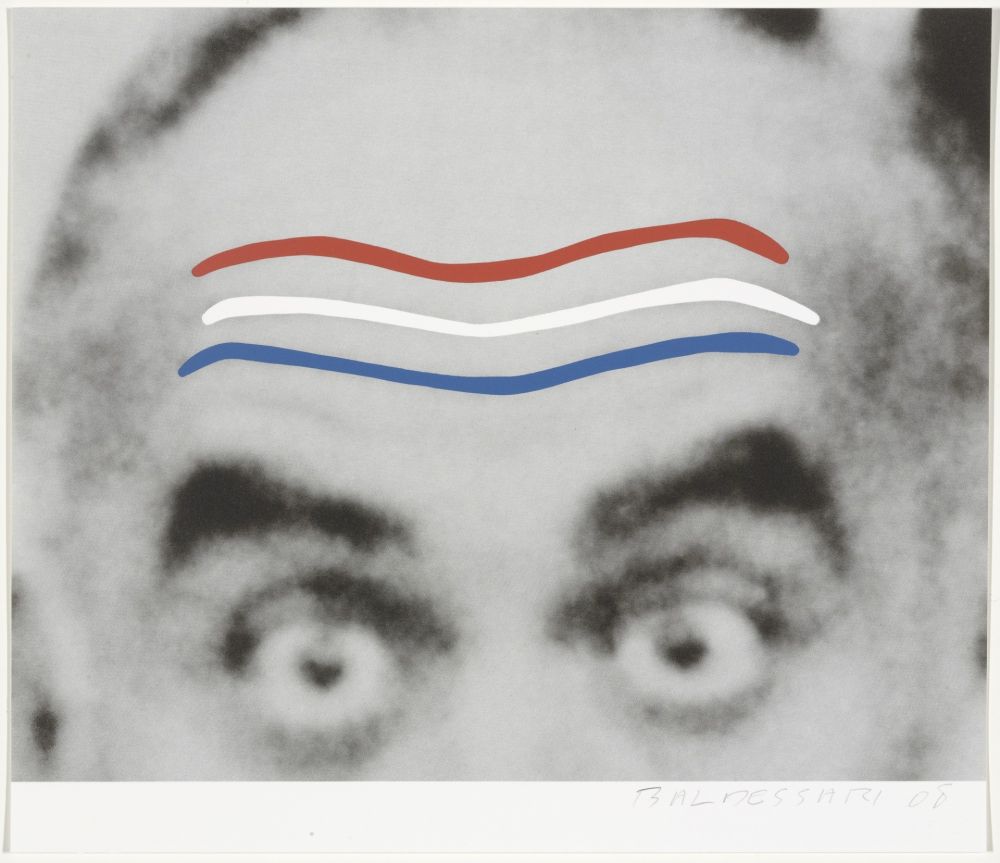 Сериграфия Baldessari - Raised Eyebrows/Furrowed Foreheads (Red, White, and Blue) from Artists for Obama