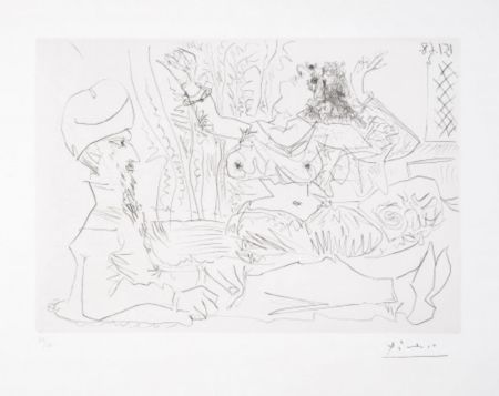 Многоэкземплярное Произведение Picasso - Reclining Man in Turban and Belly Dancer