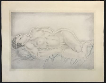 Офорт И Аквитанта Foujita - Reclining Nude (From Femmes)