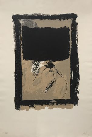 Гравюра Tàpies - Rectangle Noir et Collage