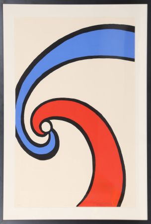 Литография Calder - Red and Blue Swirl (Wave)