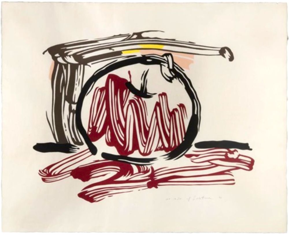 Гравюра На Дереве Lichtenstein - Red Apple, from Seven Apple Woodcuts Series (C. 196) 