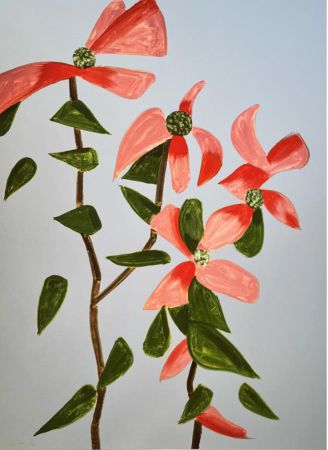 Сериграфия Katz - Red Dogwood 2 from the Flowers portfolio