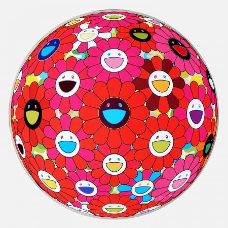 Многоэкземплярное Произведение Murakami - Red Flower Ball (3-D