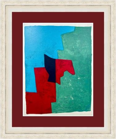 Литография Poliakoff - Red, green and blue composition