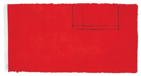 Акватинта Motherwell - Red Open With White Line