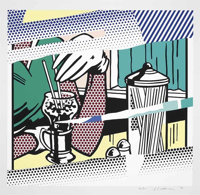 Сериграфия Lichtenstein - REFLECTIONS ON SODA FOUNTAIN