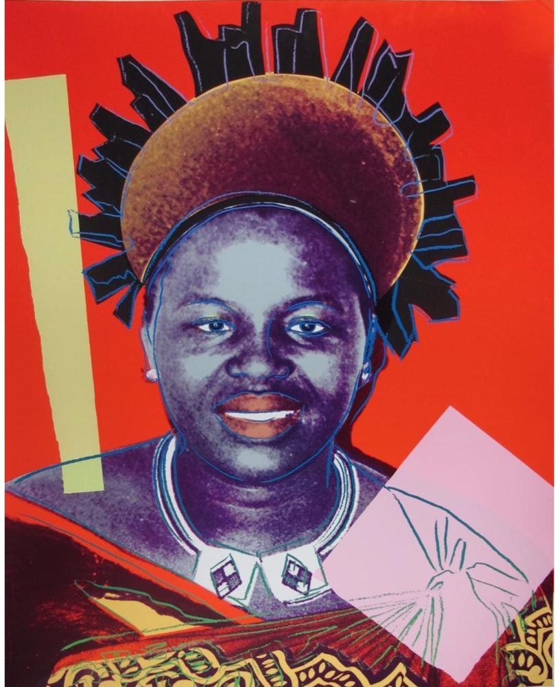Сериграфия Warhol - Reigning Queens: Queen Ntombi Twala of Swaziland