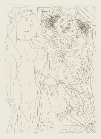 Гравюра Picasso - Rembrandt et Femme