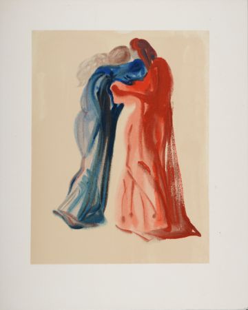 Гравюра На Дереве Dali - Rencontre de Dante et de Béatrice, 1963