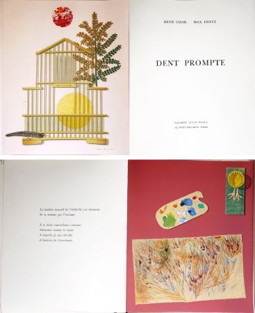 Иллюстрированная Книга Ernst - René Char. DENT PROMPTE. Avec 11 lithographies originales de Max Ernst (1969)