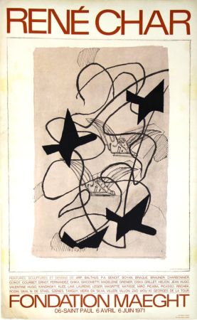 Литография Braque - René  Char  Exposition Fondation Maeght