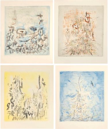 Иллюстрированная Книга Zao - René Char : LES COMPAGNONS DANS LE JARDIN. 4 gravures originales en couleurs (1957)