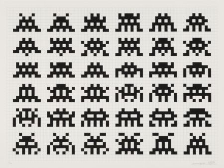 Сериграфия Invader - Repetition Variation Evolution