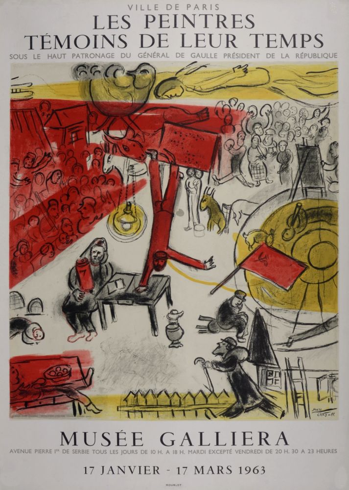 Литография Chagall - Revolution, Les peintres témoins de leur temps, 1963