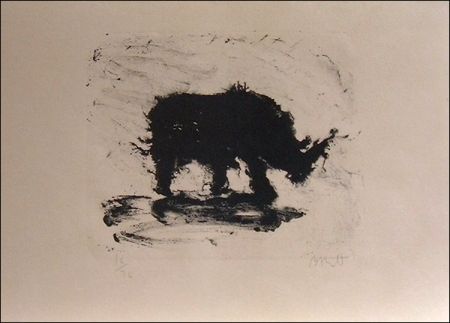 Литография Barcelo - Rhinoceros