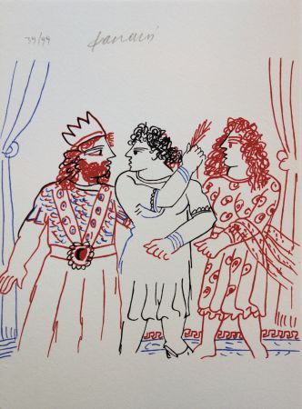 Литография Fassianos - Roi et Couple Grec