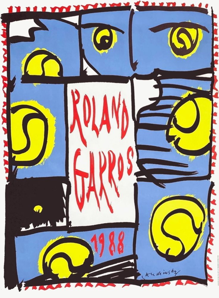Афиша Alechinsky - Roland-Garros Official Poster