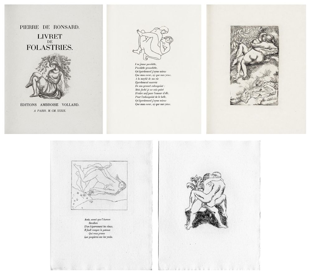 Иллюстрированная Книга Maillol - Ronsard : LIVRET DE FOLASTRIES. 43 gravures originales (1939)
