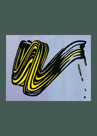 Литография Lichtenstein - Roy Lichtenstein: 'Brushstroke (Castelli Mailer)' 1965 Offset-lithograph