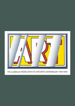 Литография Lichtenstein - Roy Lichtenstein: 'Reflections: Art' 1989 Offset-lithograph