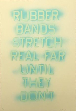 Литография Ruscha - Rubber Bands (State II)