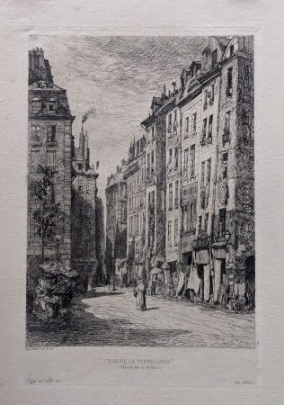 Гравюра Lalanne - Rue de la Tonnellerie