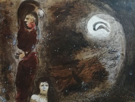 Литография Chagall - Ruth aux pieds de Booz
