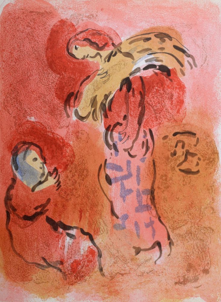 Литография Chagall - Ruth glaneuse, 1960