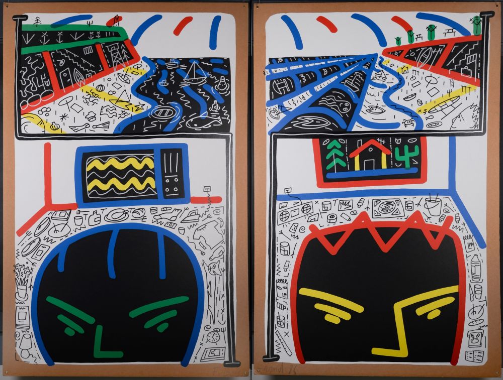 Сериграфия Boisrond - Rêve de plage, 1986 (Diptyque)