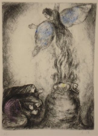 Офорт Chagall - Sacrifice de Manoach