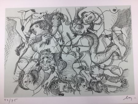 Офорт Baj - Sade in Italy - complete folder ( 8 erotic etchings )