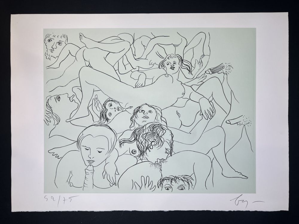 Гравюра Baj - SADE IN ITALY – complete folder with 8 erotic etchings