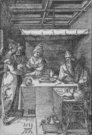Гравюра На Дереве Durer - Salome Presenting the Head of John the Baptist to Herodias