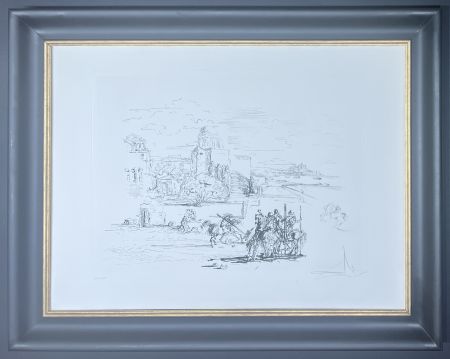 Гравюра Сухой Иглой Dali - Salvador Dalì (1904-1989) - Rome and Cadaqués - Heliogravure and drypoint etching on Arches paper - 1972