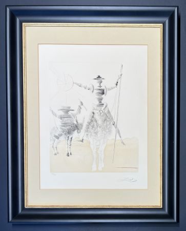 Гравюра Dali - Salvador Dalì (1904–1989)  -Don Quichotte et Sancho Pança - Etching and aquatint