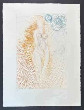 Гравюра Сухой Иглой Dali - Salvador Dalí (1904-1989) - La Naissance de Vénus - Drypoint etching with stencil on Rives paper - 1971