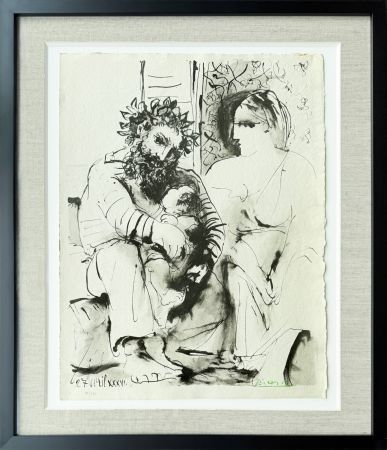 Литография Picasso - Scene de familie