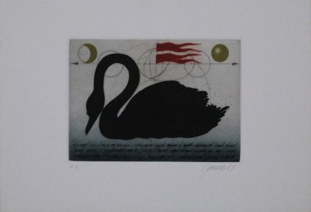 Офорт И Аквитанта Janak - Schwarzer Schwan / Black Swan