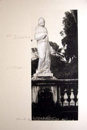 Литография Christo - Schweiz Verpackte Venus-Villa Borghese
