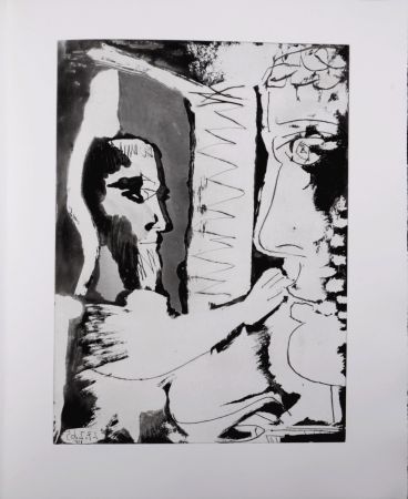Акватинта Picasso - Sculpteur et sculpture, 1966 - A fantastic original (Aquatint) by the Master!