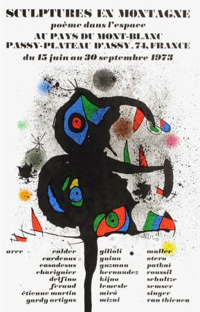 Афиша Miró - SCULPTURES EN MONTAGNE. EXPO 1973. Affiche originale.