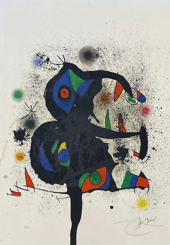 Литография Miró - Sculptures en montagne, poème dans l'espace au pays du Mont-Blanc 