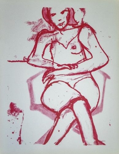 Литография Diebenkorn - Seated woman, 