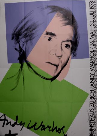Литография Warhol - Self-portrait, 1978 - Large sought-after poster