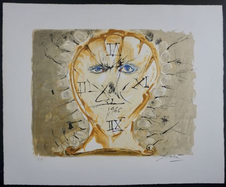Литография Dali - Self Portrait Sundial