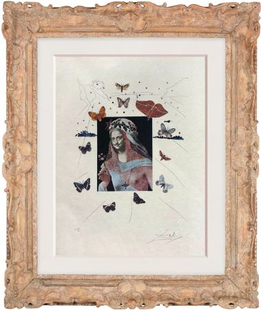 Гравюра Dali - Selfportrait Surrealist with butterflies