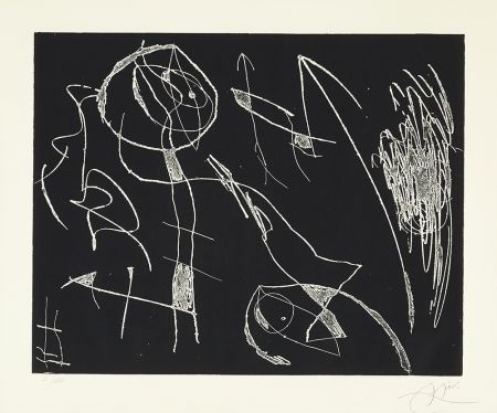 Офорт Miró - Serie Mallorca - Negro y Blanco I