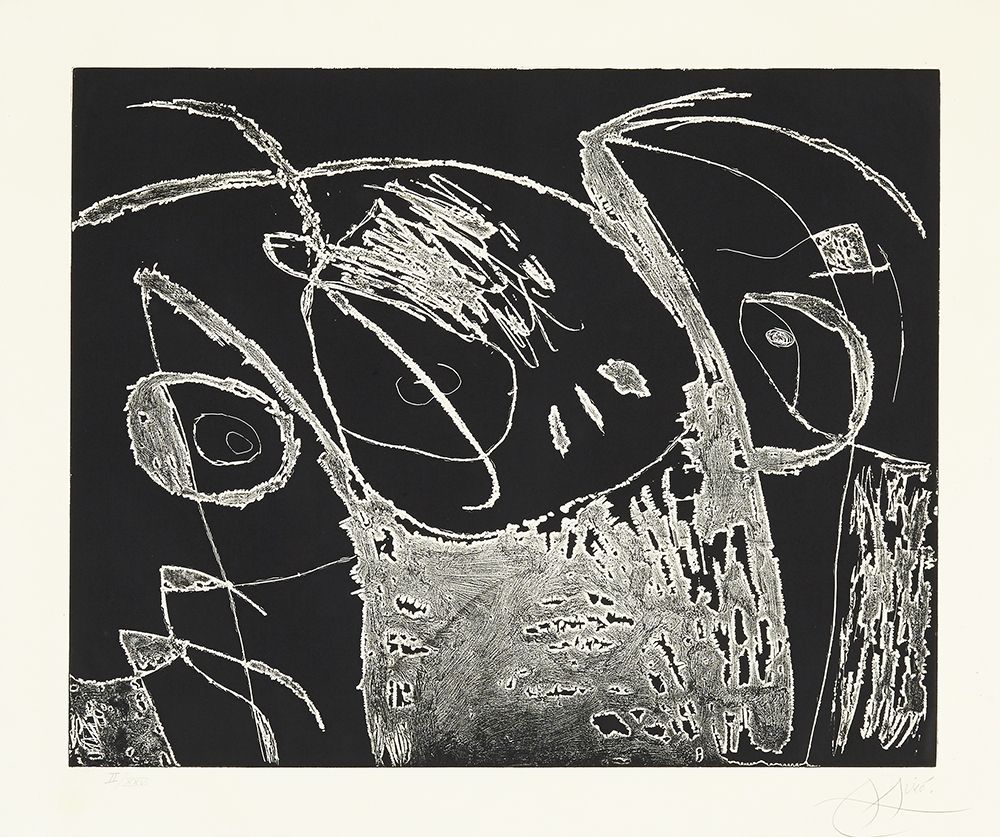 Офорт Miró - Serie Mallorca - Negro y Blanco IX